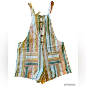 Roxy romper overall shorts size Large